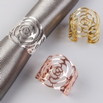 Napkin Ring Gold Silver Rhinestone for Wedding Hotel pw124