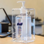 Acrylic Wall Mounted Hand Sanitizer Bottle Holder Stand