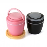 Round PP Leakproof Lunch Box With Plastic Fork