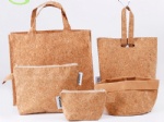 Custom Logo Natural Cork Tote Bag with Handle