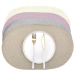 Custom Oval Size Color PP Woven Placemat Coaster