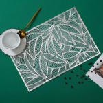 Pressed Vinyl Metallic Hollow Placemats  /Wedding Accent Centerpiece Placemat