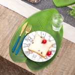 EVA Green Leaf Placemat Heat Insulation Oil-proof Waterproof EVA Artificial Plant Table Placemat