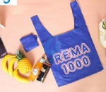 Eco-friendly reusable supermarket grocery 210D polyester foldable shopping bag